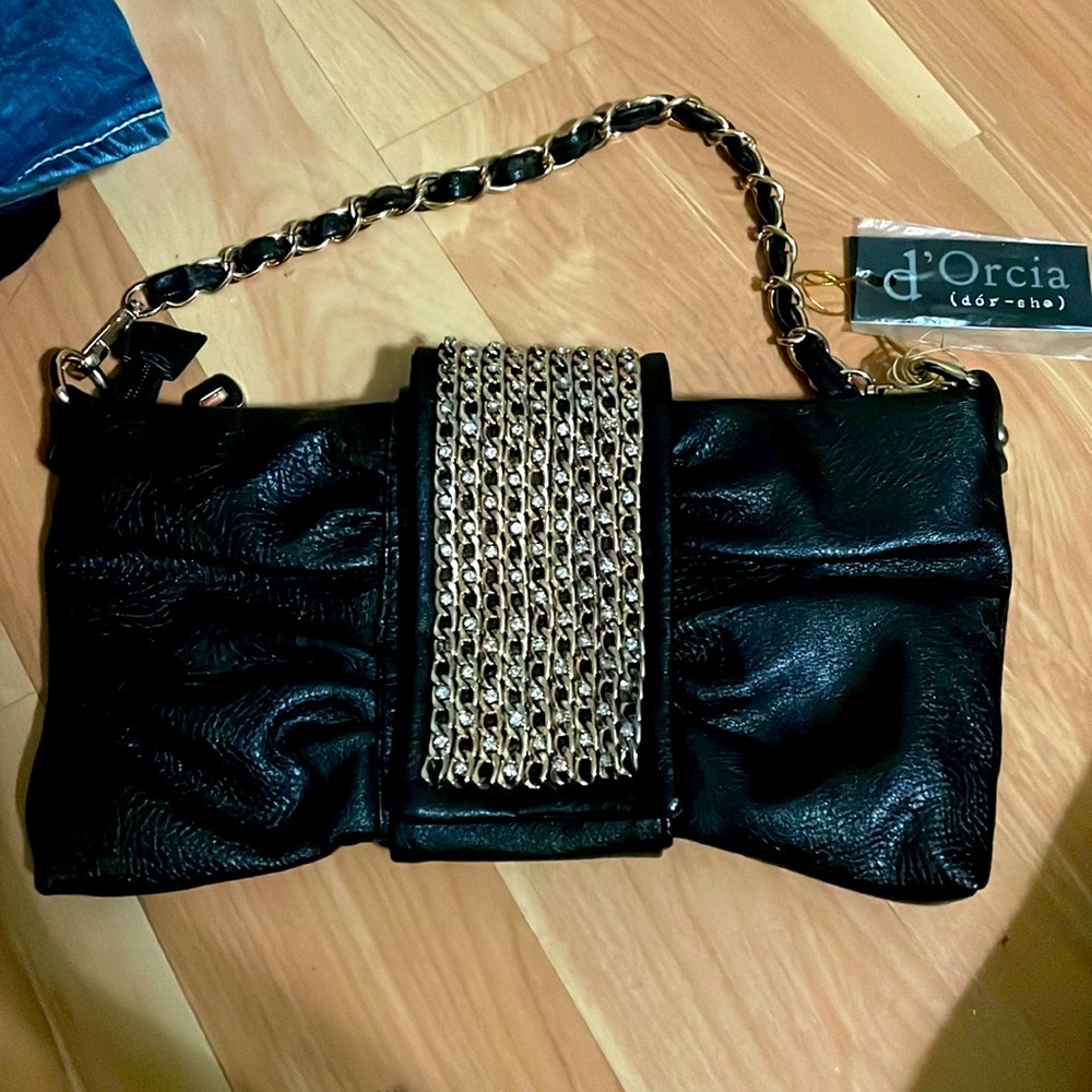 Womens D’Orcia NWT metal chain clutch